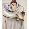 Light Luxury Astrolabe Silk Silk Scarf Spring And Autumn Medium And Long Bow Mulberry Silk Streamer Holiday Gift