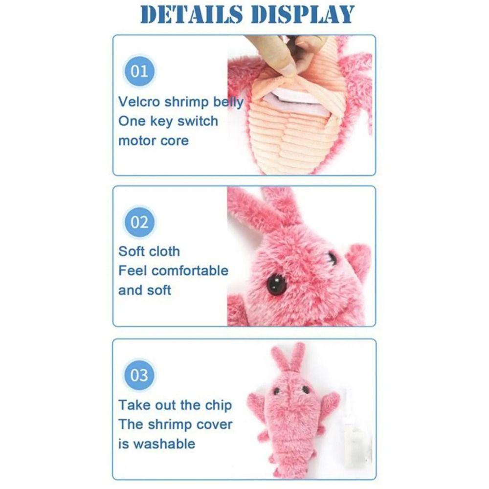 Simulation Jumping Shrimp Lobster Cats Toy Dancing Moving Dogs Interactive Toys  Pet Teasing