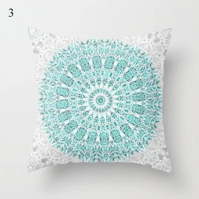 Mint Green Cushion Cover Geometric Printing Pattern Pillowcase 45*45Cm Living Room Bed Square Cushion Cover Decorative