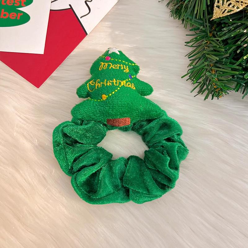 Santa & Reindeer Christmas Scrunchies - High Elasticity Hair Accessories for Women