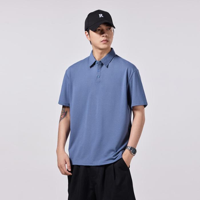

POLO Shirt Men s Short-sleeved T-shirt Loose Lapel Summer New Men s Shirt 3XL