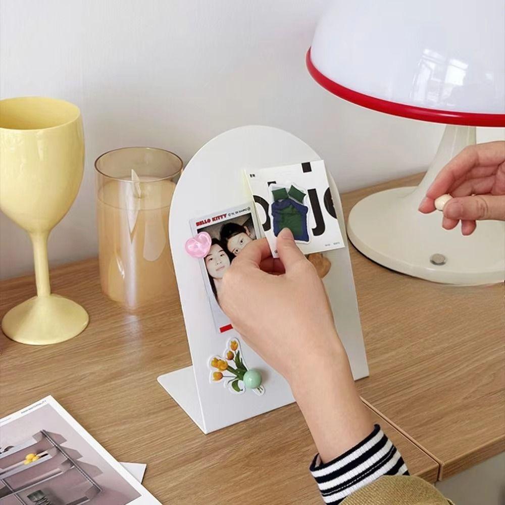 Metal Desktop Message Board Standing Plates Storage Board Large Capacity Message Board Handwritten Ornament