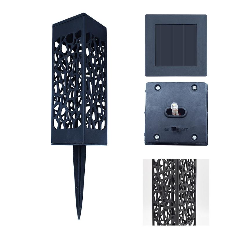 Outdoor Waterproof Beautiful Hollow Cottage Lawn Lamp Creative LED Light Control Induction Garden Lawn Lamp Solar Light