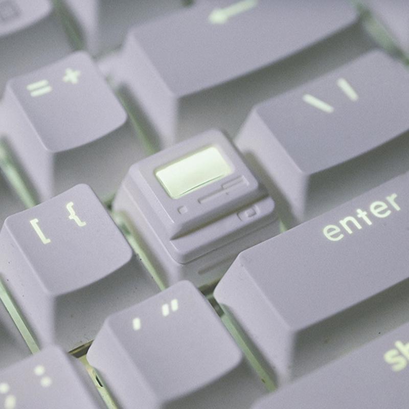 K-04 Keyboard Keycaps 3In1 For Mechanical Classic Retro Cute Transparent Key Cap Suit Cute Button Personalized Keycaps
