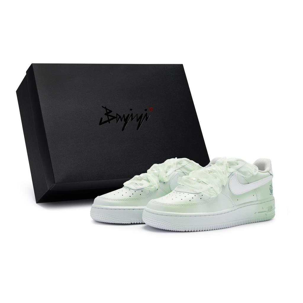 Nike Air Force 1 Low Top Skateboard Shoes GS White Green DH2920-111(Team80-S-BOX)