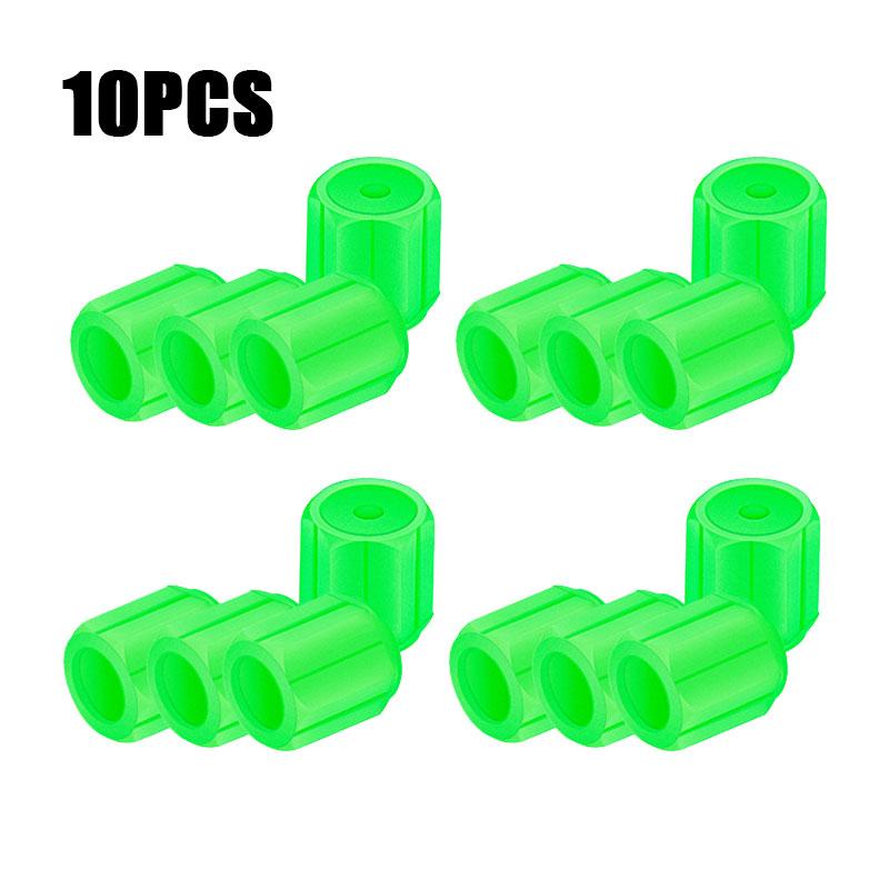 10PCS Luminous Valve Caps Fluorescent Red Night Glowing Car Motorcycle Bicycle Wheel Styling Tyre Hub Universal Cap Decor