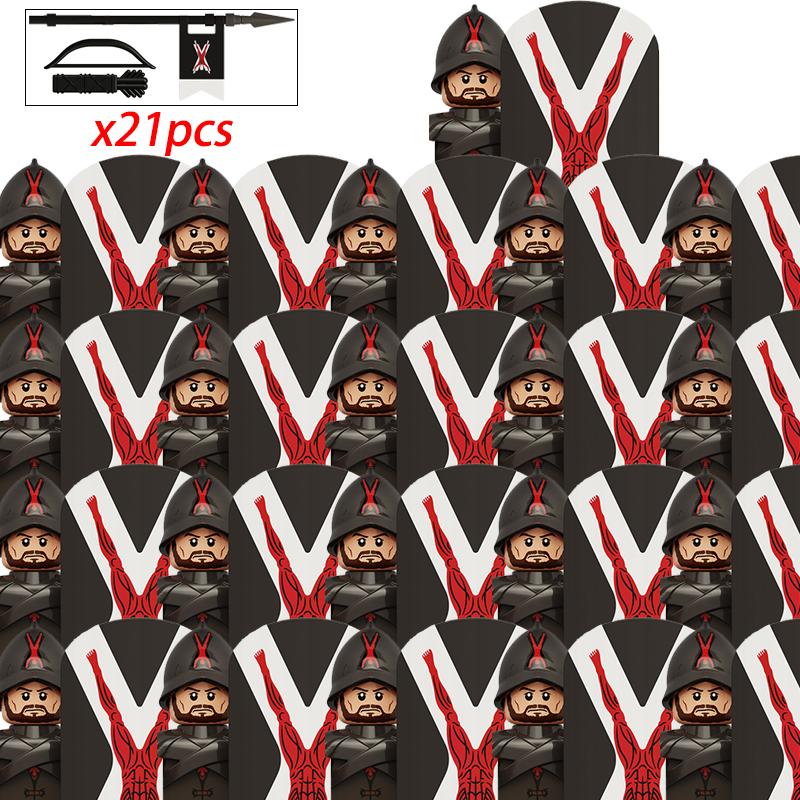 MOC Thrones Golden Armor Warrior Guard Jaime Lannister Barristan Selmy Meryn Trant Building Blocks Mini Action Figure Toys