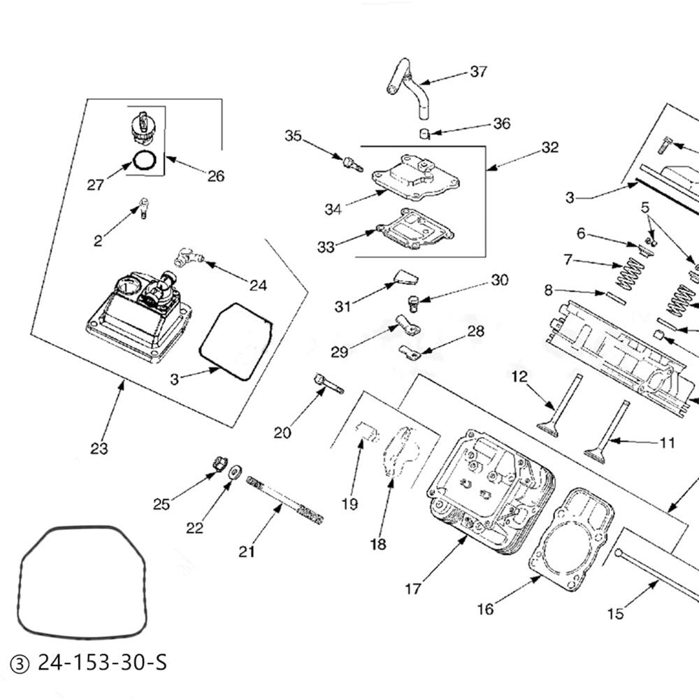 24-153-30-S 2415330S Mower Engines Valve Cover Gasket O-Ring Compatible with Kohler Cub Cadet White Outdoor Toro