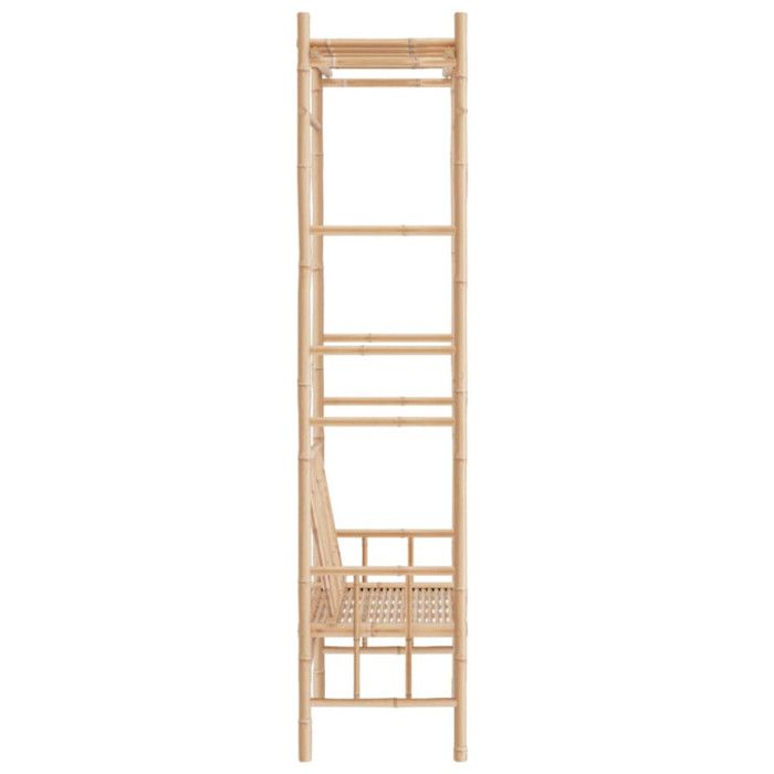 341742 vidaXL Banc de jardin avec pergola 116 cm Bambou