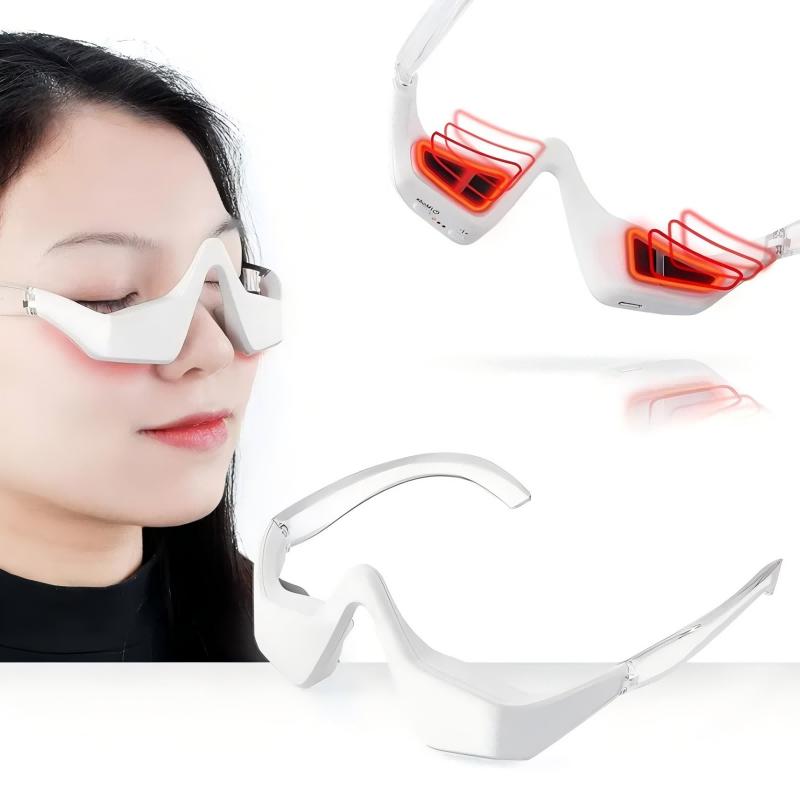 3D Led Light Eyes Massager Glasses Microcurrent Eye Face Beauty Device Eyes Bag Remover for Dark Circles Puffiness Wrinkles