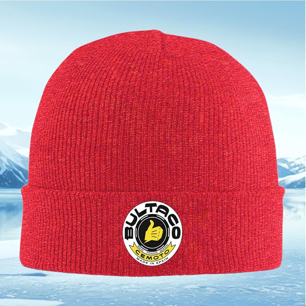 Motorcycle brand logo with a hand gesture Men Women Unisex Knitted Hat Beanie Pullover Cap Winter Thermal Warm Christmas Outdoor