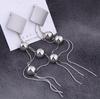 Korean High Sense New Tide Long Tassel Bead Temperament Earrings Female Personality Temperament Section Creative Earrings