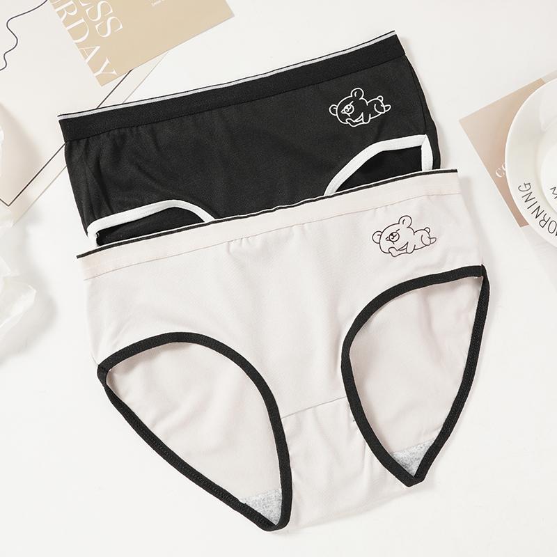 Mid-waist Panties for Women Comfortable Briefs Female Antibacterial Breathable Underwear