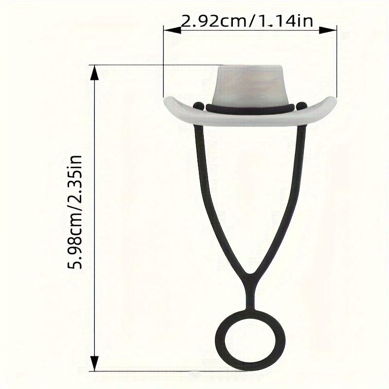 4-piece/set Silicone Cowboy Hat Straw Cover Cute and Fun Insulated Cup Straw Cover Easy To Clean, Durable and Reusable