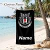 BJK FC Custom Name Printed Beach Towel Personalized Soft Towel For Swimming Beach Travel