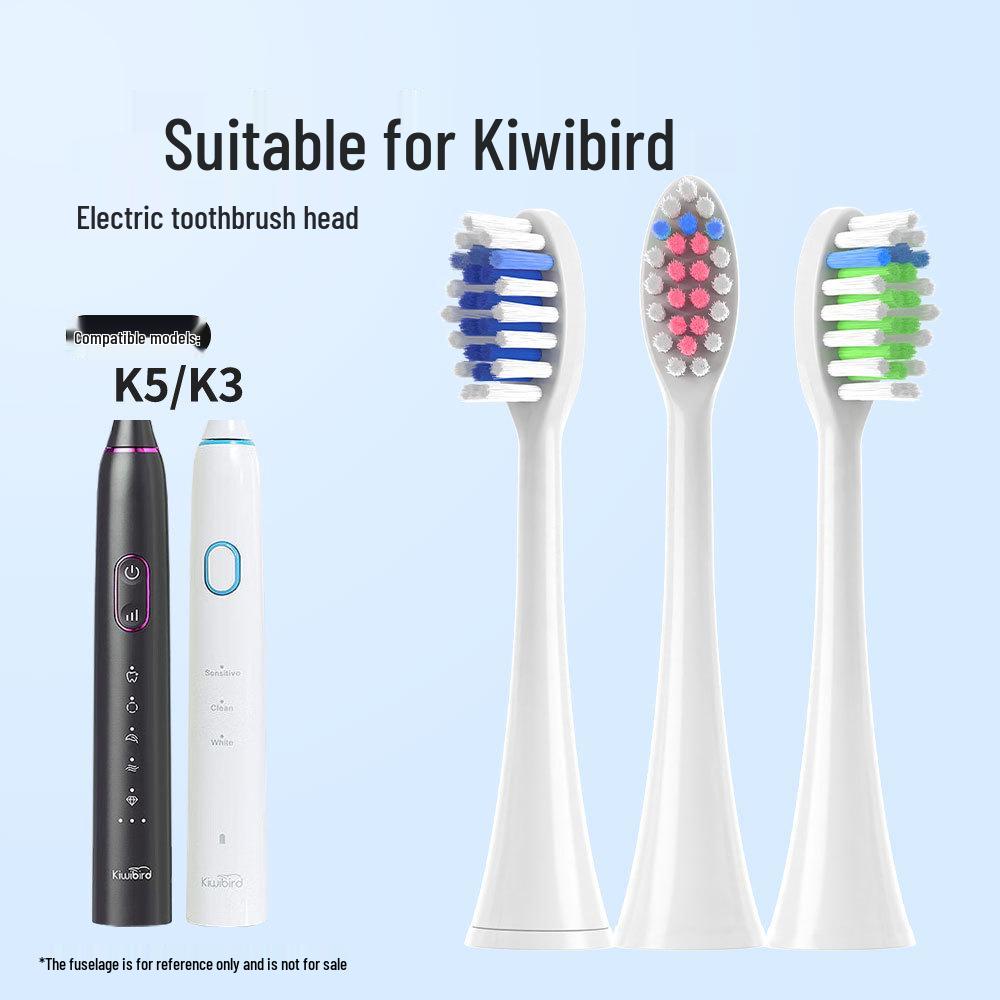 Kiwibird K5/K3 Electric Toothbrush Replacement Head - High Polish Round Bristles