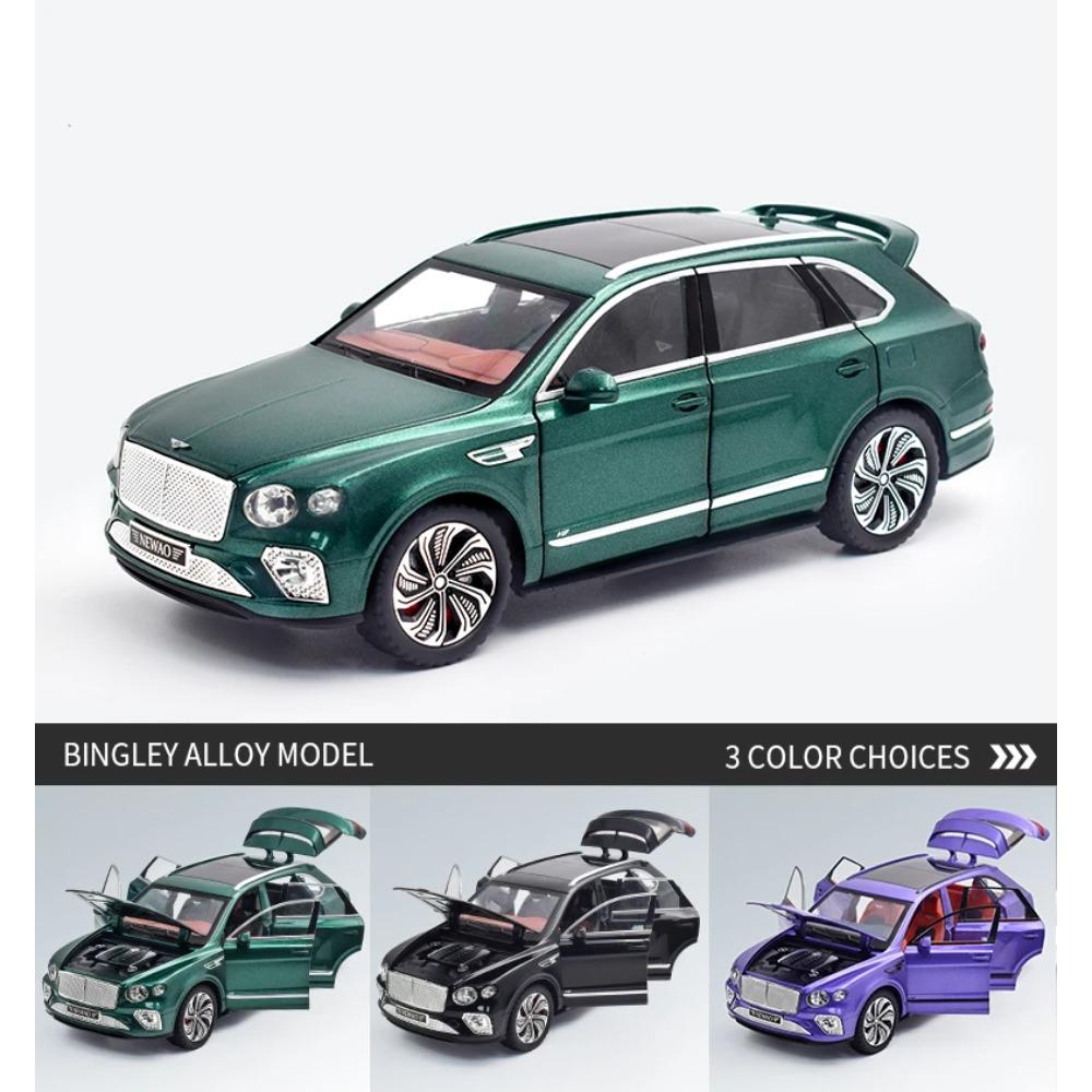 1/24 Bentley Bentayga SUV Alloy Luxy Car Model Diecast Metal Toy Vehicles Car Model Simulation Sound and Light Collection Gift