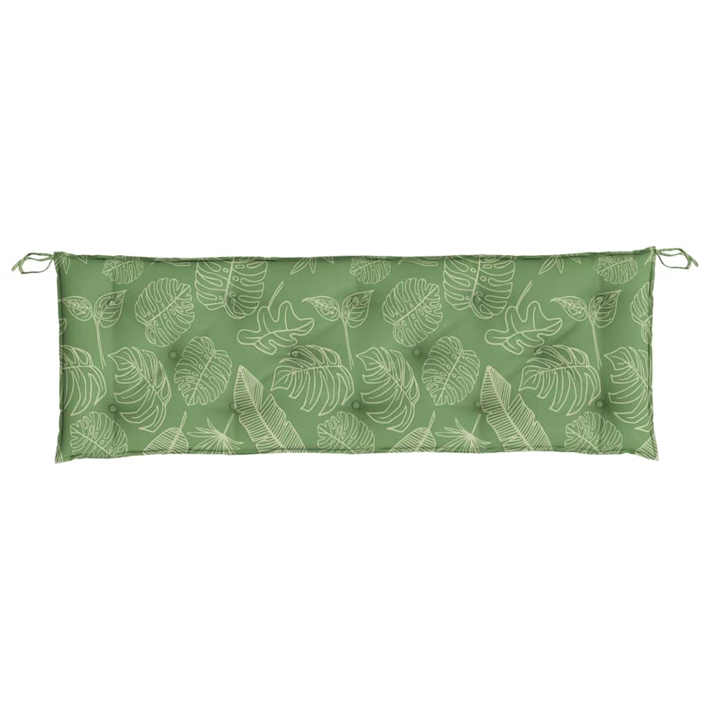Garden Bench Cushions 2 Pcs Leaf Pattern 150x50x7 cm Fabric
