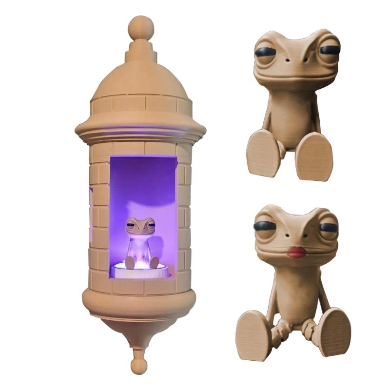 Puerto Rico Themed Coqui Frogs Wall Light Handmade Plastic Sentries Box Design Ambients Glows Perfect For Home Decors Gift