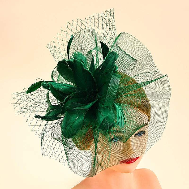 Retro Mesh Fascinator: European & American Banquet Headwear for Horse Racing & Social Events