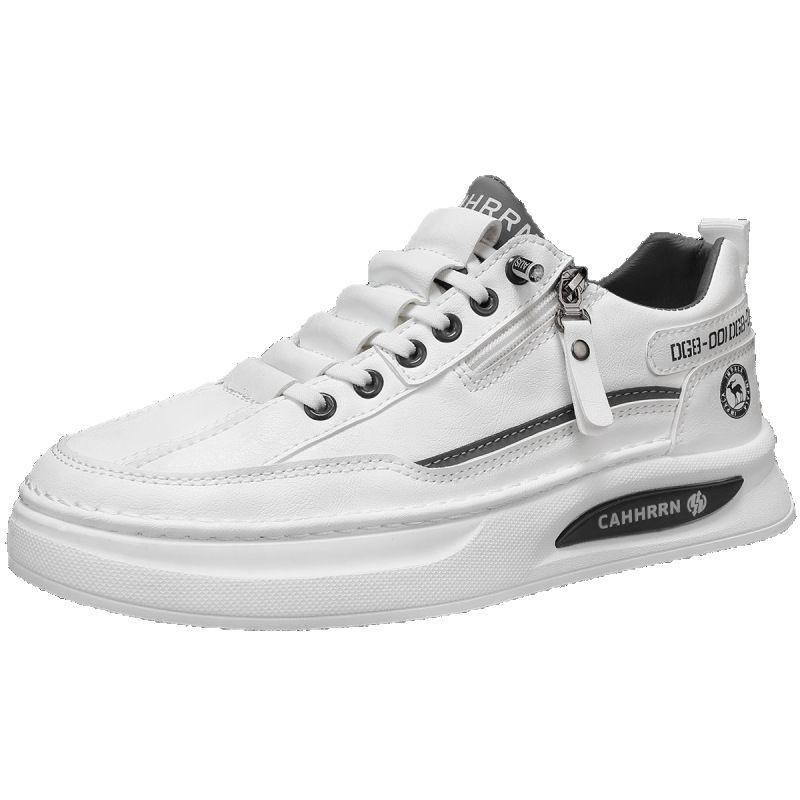 Men's Shoes 2025 New One-pedal High-end Casual Board Shoes Platform Tooling Trendy Shoes Lazy Comfortable Versatile White Shoes
