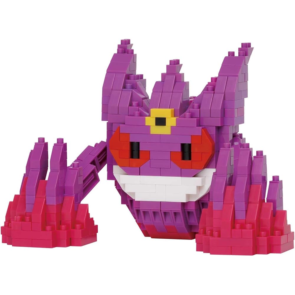 Kawada Nano Block Mega Gengar 4.5x14x18cm Building Set for Ages 12 and Up Interior Hobby
