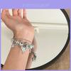 Hand Chain With Flower And Bow Charms In Mixed Material For Gift During Travel Occasion