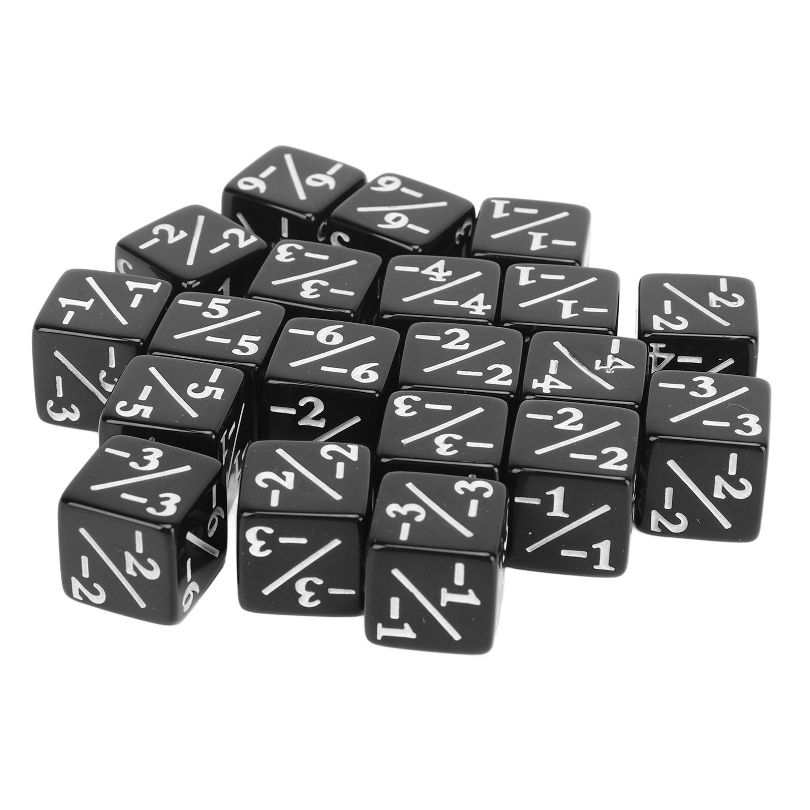 

20pcs Dice Set Puzzle Fun 6 Sided Number Acrylic Dice for Gaming Preschool Education