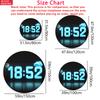 1pc Digital Clock Design Round Rug for Modern Living Room Decor 2D Flat Printed Floor Mat Non-Slip Home Decoration
