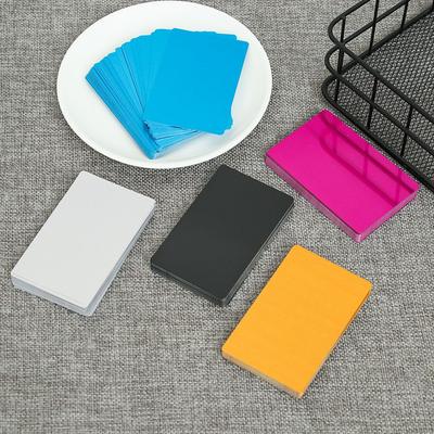 50 Pièces/Ensemble Gravure Laser Portable Aluminium Métal Carte Carte de Visite Vierge Cartes de Nom