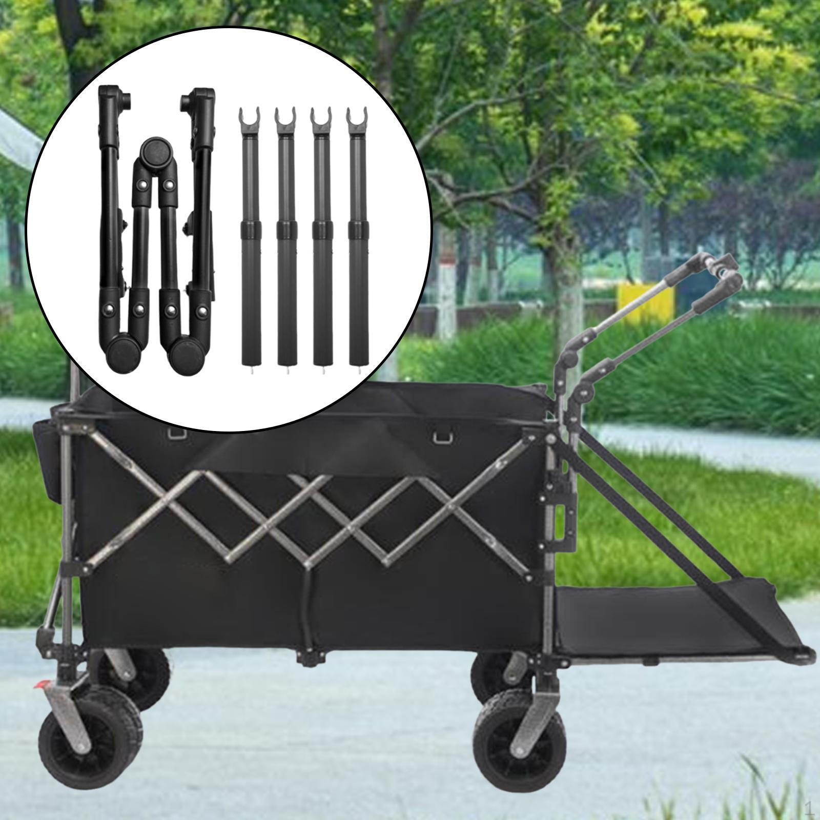 

Кемпінговий візок з ручкою, що складається, штовхач, пляжний візок, аксесуари, заміна, легко чорний