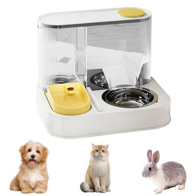 Automatic Cat Feeder And Water Dispenser 2 In 1 Electric Pet Waterer And Food Feeder Set for Indoor Small Cats Dogs
