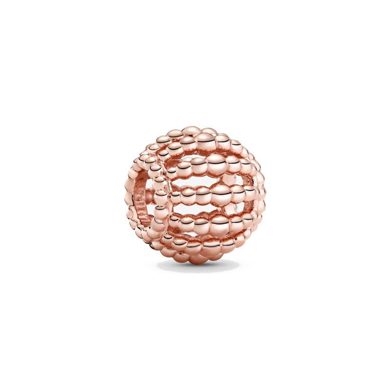 

Rose Gold Plated copper HeartShaped Rose Daisy Leaf Bead Charms Suitable Ideal For Authentic Bracelets Do It Yourself Charming Womens Jewellery