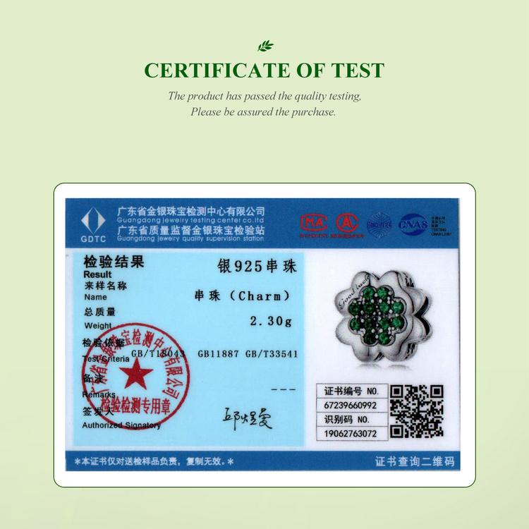 WOSTU 925 Sterling Silver Roses & Moon Dragonfly Charm Four-leaf Clover Beads for Women Girls Bracelet & Bangle DIY Jewelry