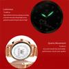 OLEVS Elegant Rose Gold Women Watch Love Heart Rhinestone Milanese Mesh Band Waterproof Dress Quartz Wristwatch For Ladies