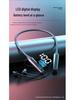Bluetooth Neckband Headphones with Card Slot, Digital Display, Removable Battery, Universal Compatibility