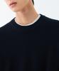 Musinsa Standard Cotton Ribbed Crew Neck Knit [Navy]