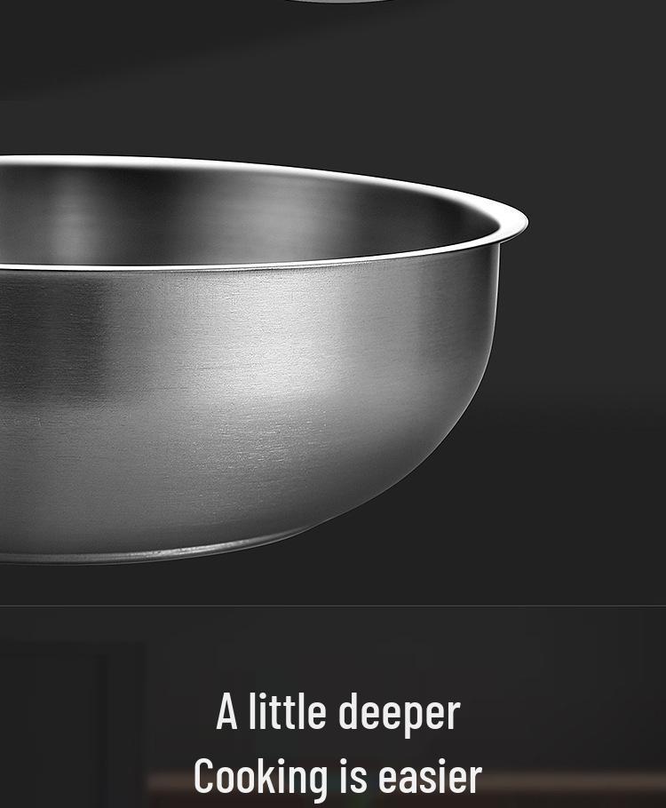 Non-Stick Stainless Steel Frying Pan with Composite Bottom for Eggs, Pancakes, and Steak - Single Handle, Induction Compatible.