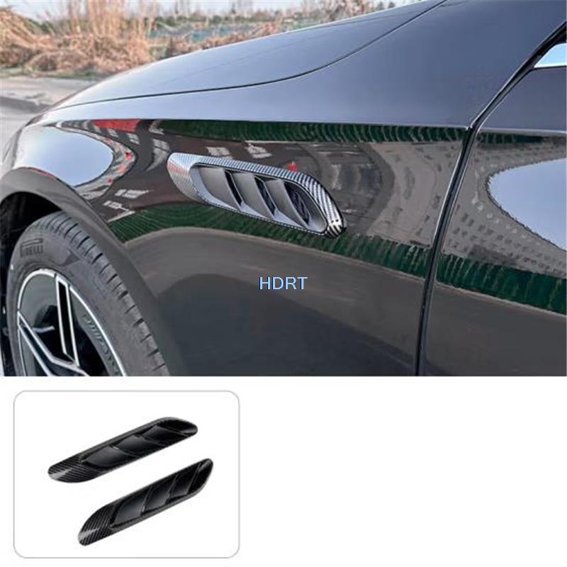 Car Style Body Leaf Trim Frame Side Fender Air Vent Cover Protector Decoration Accessories For Mercedes-Benz E Class W214 2024 +