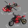 Transformationsspielzeug - Verformtes Motorrad Bauen Motorradspielzeug Bausteinsets Baue ein Motorradmodell für Jungen über 8 Jahre