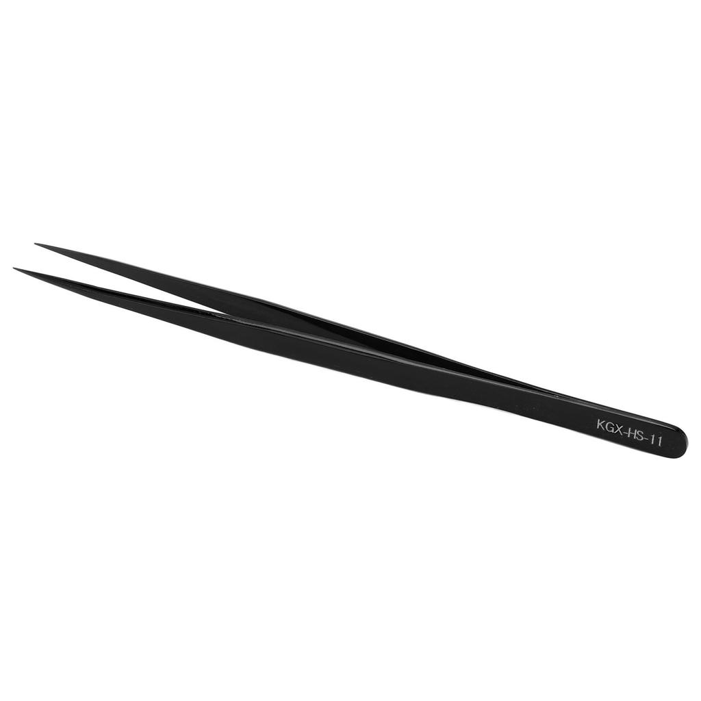 Accuracy Tweezer Portable Stable Corrosion Resistance Fine Point Tweezer for Cellphone PC Black