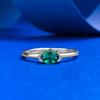 Simulation Diamond 4 * 6 Nano Green Ring Ring Simple