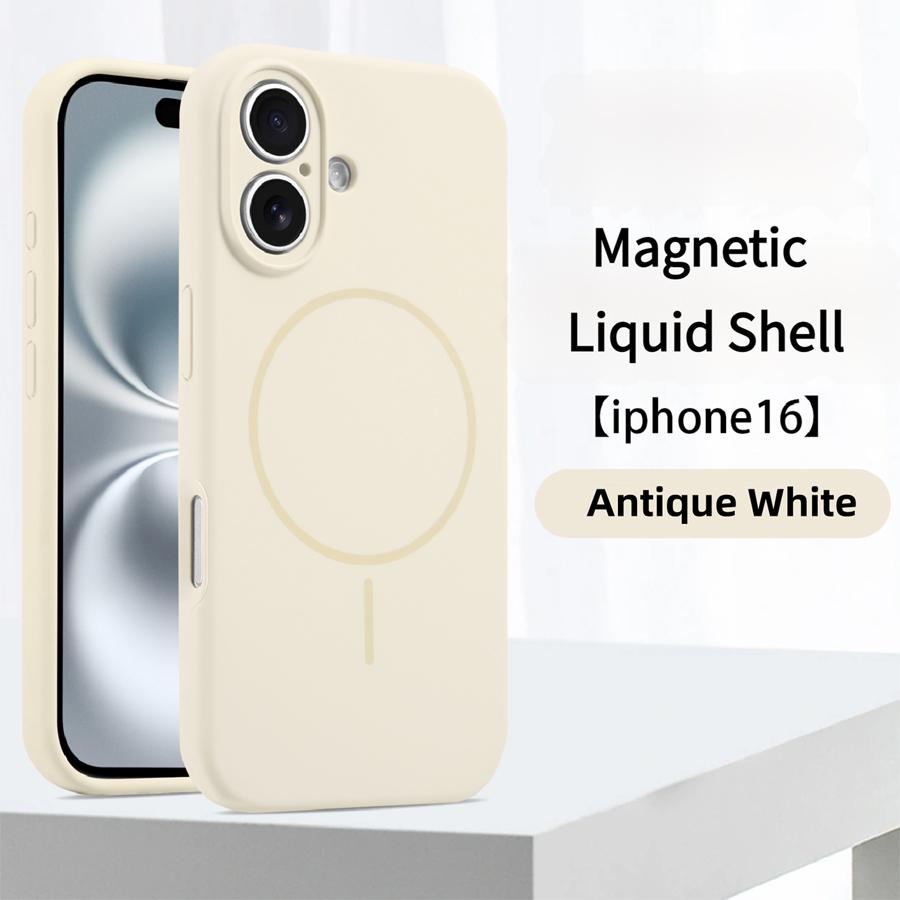 

Роскошный чехол из жидкого силикона для магнитной беспроводной зарядки Magsafe для iPhone 16 15 14 Plus 13 12 Pro Max, ударопрочная мягкая накладка For iPhone 16Pro Max