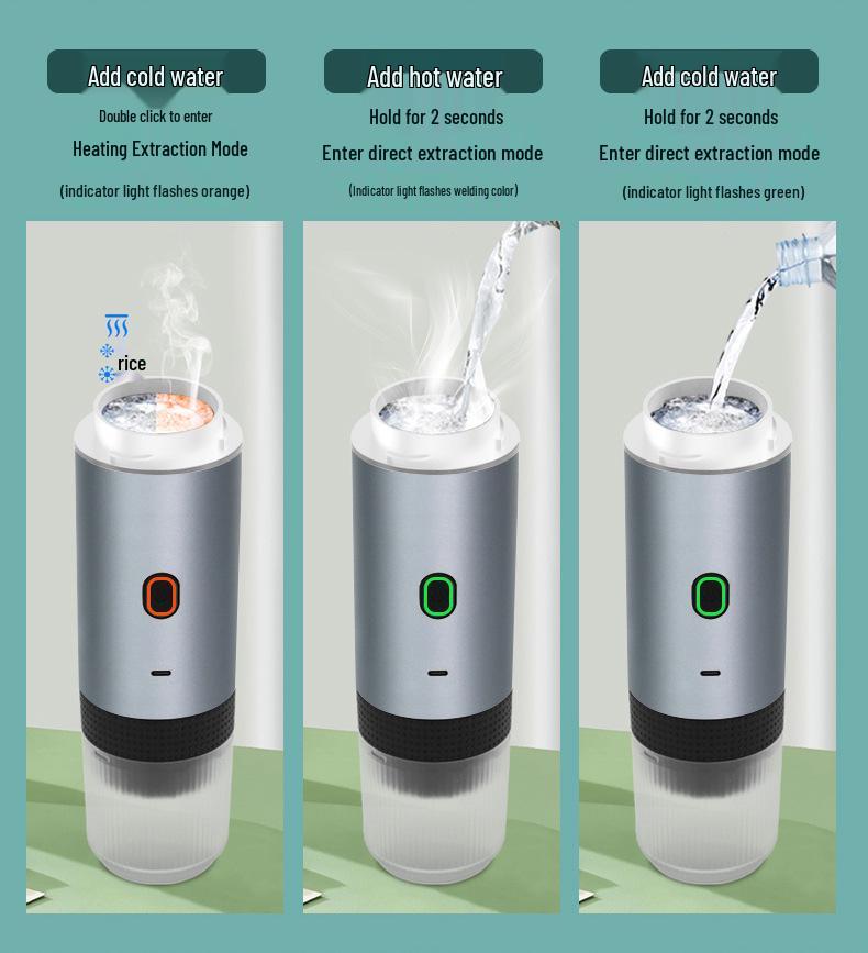 Compact 3-in-1 Espresso Coffee Maker: Capsule, Powder, & Portable Mini Size