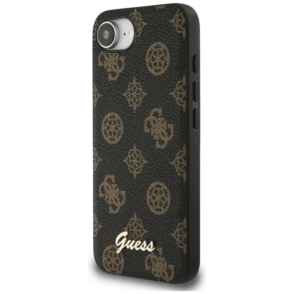 Etui Guess Peony Script Logo Magsafe Do  Iphone 16E Czarny