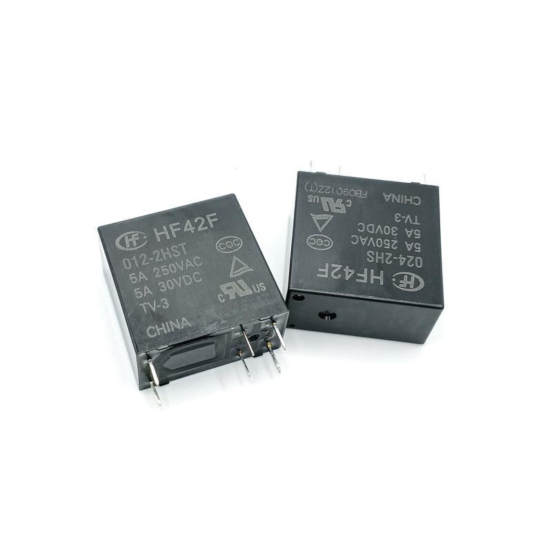 In-Stock Hongfa Relay HF42F-012-2HST, 5VDC/24VDC, 6-Pin, 5A, Two Normally Open Sets