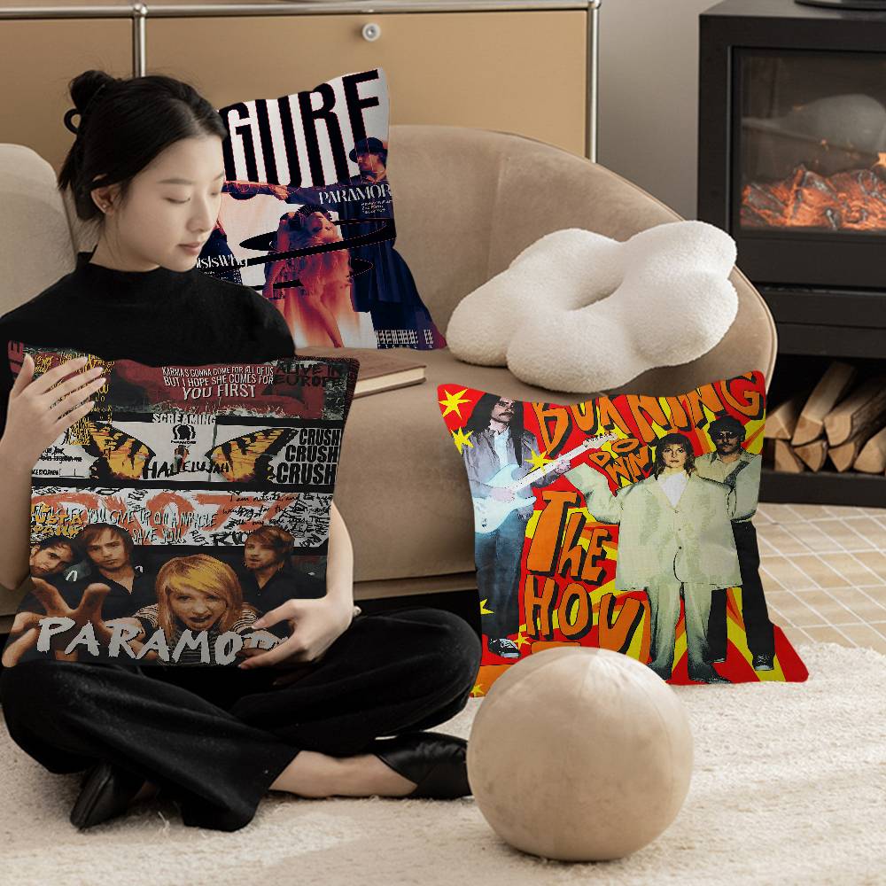 Pop Band P_Paramore Cushion Cover Polyester Sofa Cushions Decorative Throw Pillows Home Decoration Pillowcover
