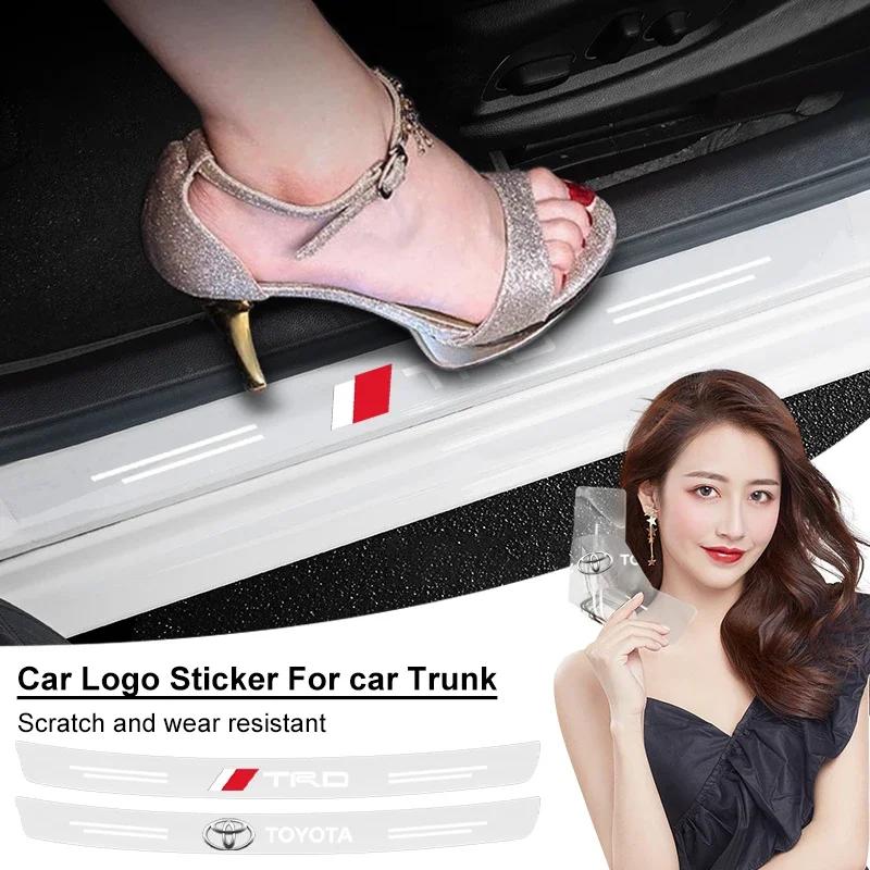 1x Transparent Car Trunk Badge Protective Sticker for Toyota Chr Corolla Camry Rav4 Yaris Hilux Prius Avensis Auris Prado Verso