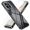 Case for Honor 400 Smart 4G/5G, Transparent Silicone Anti-Scratch Slim Lightweight - 2 Tempered Glasses