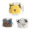Fashionable Plush Tissue Storage Case Convenient Tissue Storage Box Household for Adults and Homemakers Daily Use